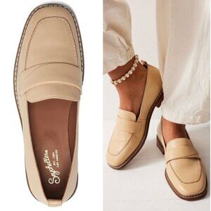 Seychelles Butterflies Penny Loafers Flats Size 7 Beige Leather NEW $140